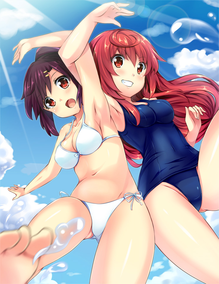 buratei marii and bouhatei tetora (joshiraku) drawn by hinata_sora