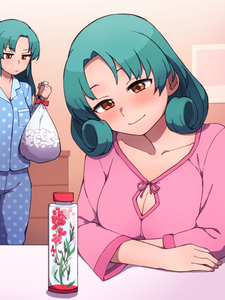 tokugawa matsuri and tokugawa matsuri's little sister (idolmaster and 2 more) drawn by kwaejina
