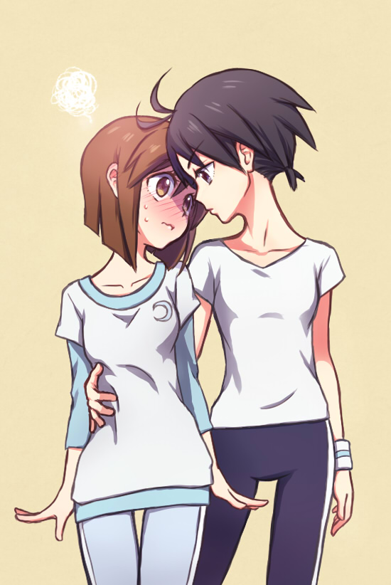 kikuchi makoto and hagiwara yukiho (idolmaster) drawn by mouru