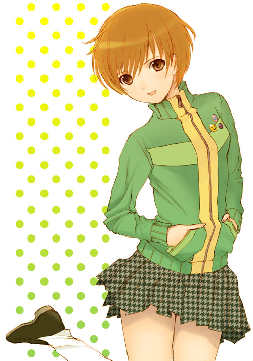 satonaka chie (persona and 1 more) drawn by seiru_(prairie)