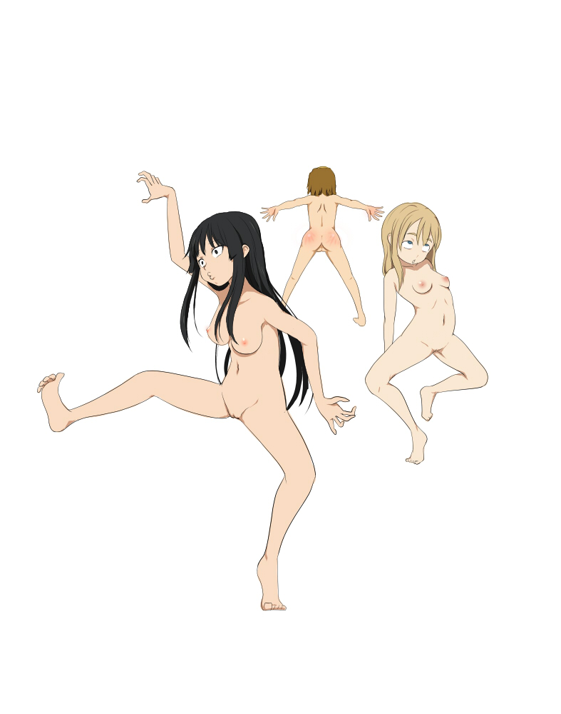 akiyama mio, hirasawa yui, and kotobuki tsumugi (k-on!) drawn by tis_(maul)