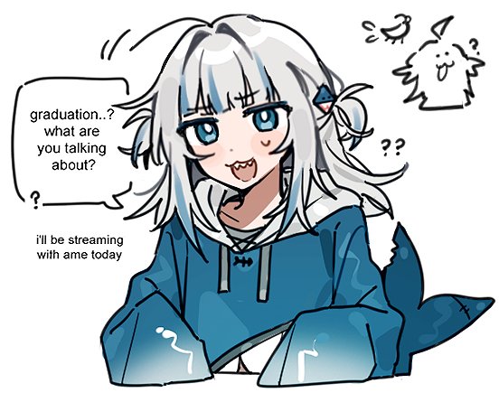 gawr gura, gigi murin, and ebi-chan (hololive and 1 more) drawn by emne