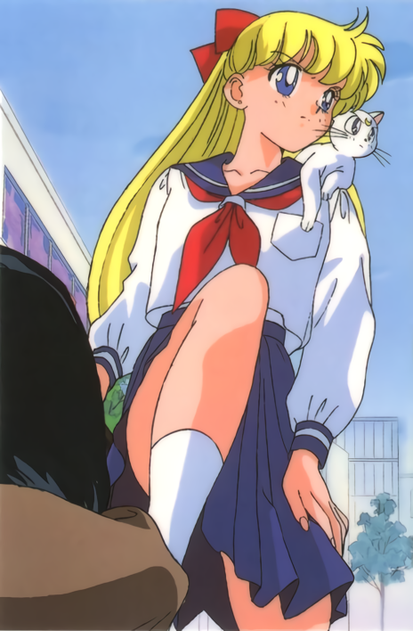 aino minako and artemis (bishoujo senshi sailor moon and 1 more) drawn by tadano_kazuko