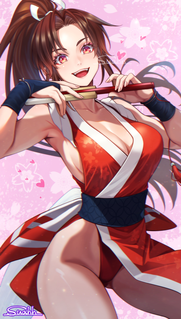 shiranui mai (fatal fury) drawn by suahh