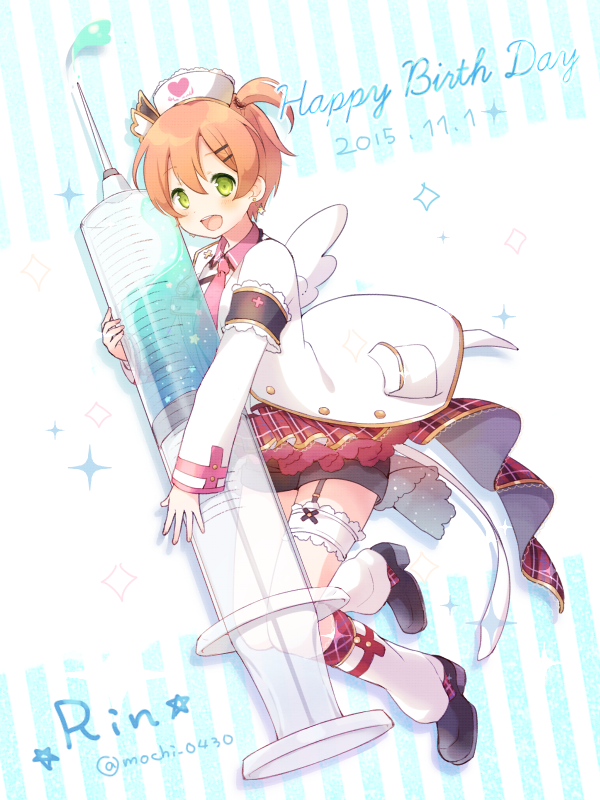 hoshizora rin (love live! and 2 more) drawn by sakuramochi_n