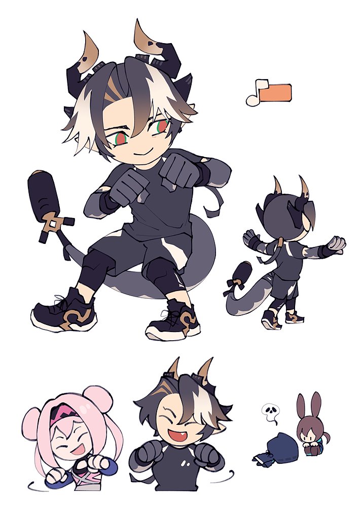 doctor, amiya, chongyue, and u-official (arknights) drawn by ranta000