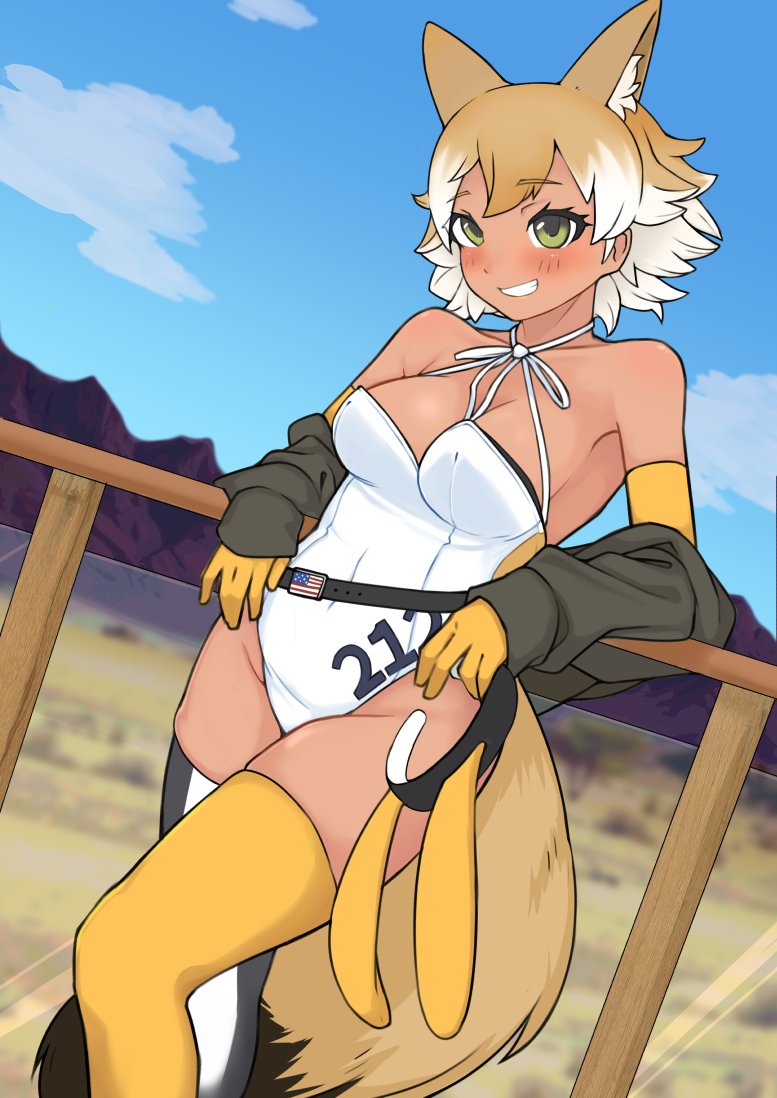 coyote (kemono friends and 1 more) drawn by illu_(illu_stratos)