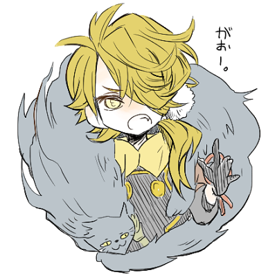 shishiou and shishiou no mofumofu (touken ranbu) drawn by ouno_(tamaruma)