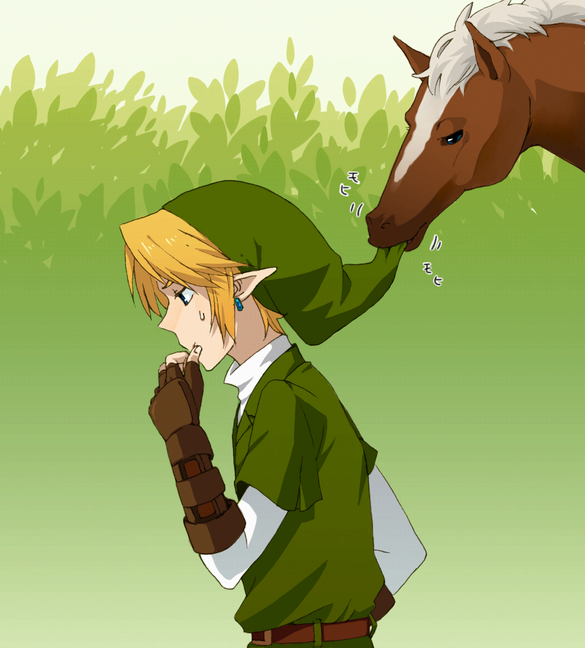 link and epona (the legend of zelda and 1 more) drawn by otton