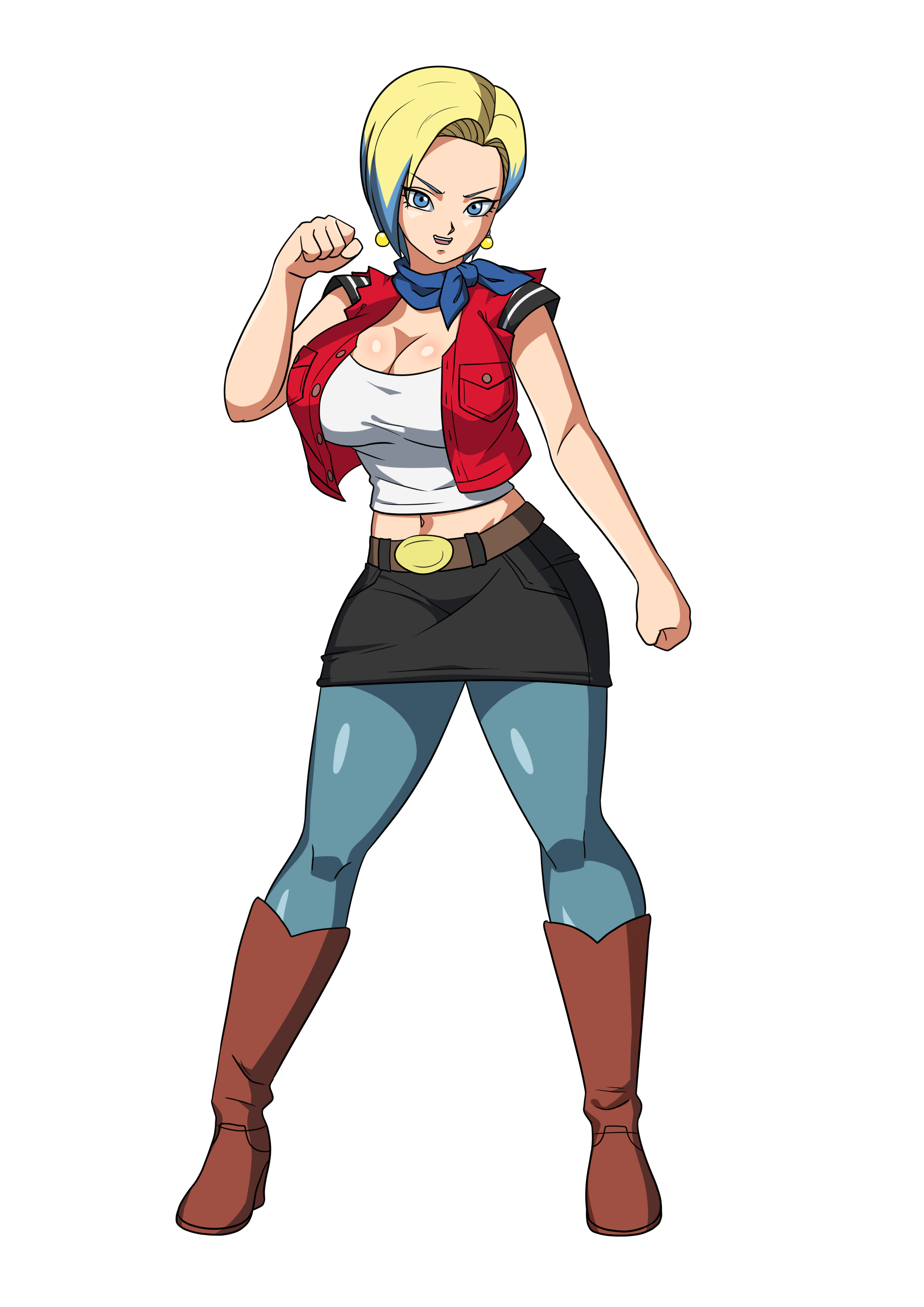 Android 18 and bulma dragon ball drawn by eighteenetzel danbooru