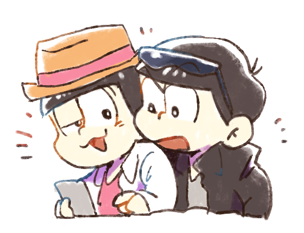 matsuno karamatsu and matsuno todomatsu (osomatsu and 1 more) drawn by kuri_(shibimame)