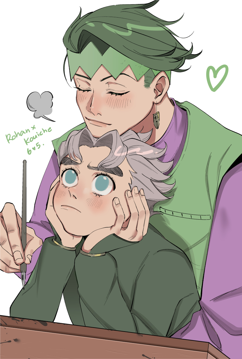 kishibe rohan and hirose koichi (jojo no kimyou na bouken and 1 more) drawn by lk_0607