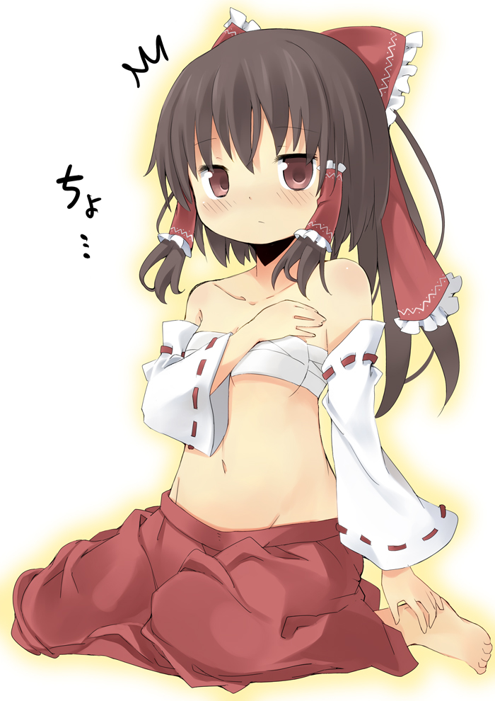 hakurei reimu (touhou) drawn by amaa_(chou_dennou_jidai)