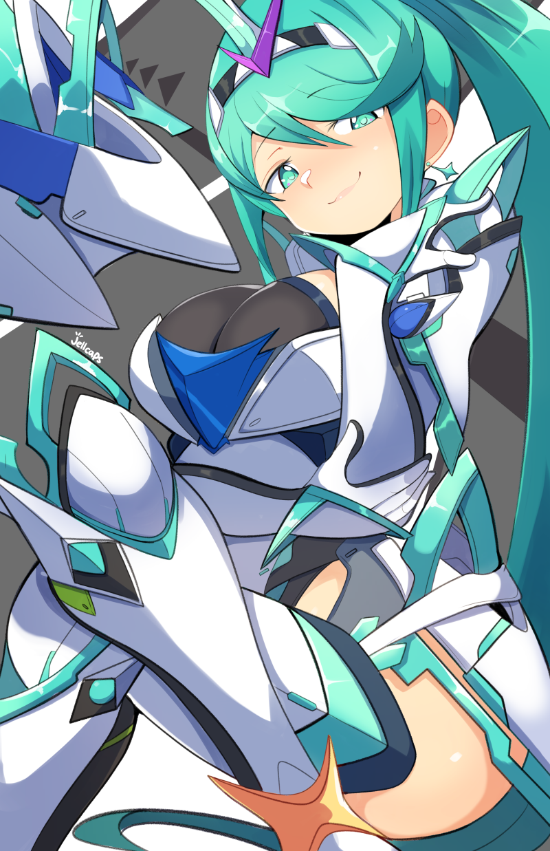 pneuma (xenoblade chronicles and 1 more) drawn by jellcaps