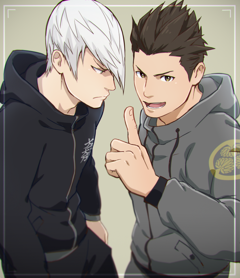 ishida mitsunari and tokugawa ieyasu (sengoku basara and 1 more) drawn by jigoku_meguri