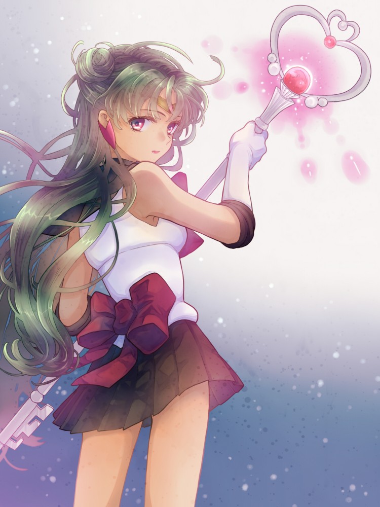 meiou setsuna and sailor pluto (bishoujo senshi sailor moon) drawn by fujimi_(deathnet)