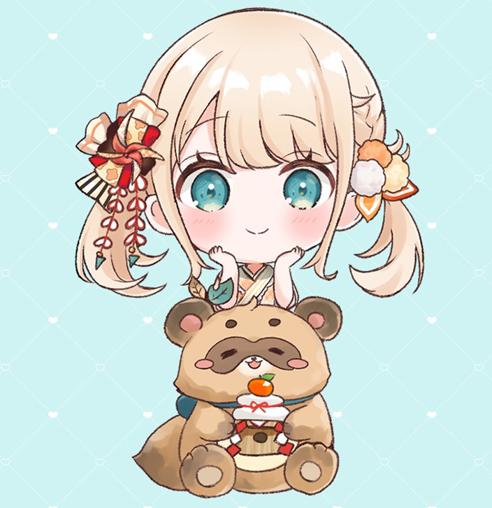 kazama iroha and pokobee (hololive) drawn by nanaka_nagomi