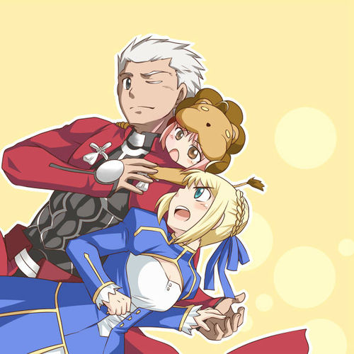 artoria pendragon, saber, and archer (fate and 1 more) drawn by gupaon