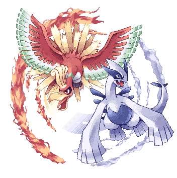 lugia and ho-oh (pokemon) drawn by pochi_(pochi_tama)