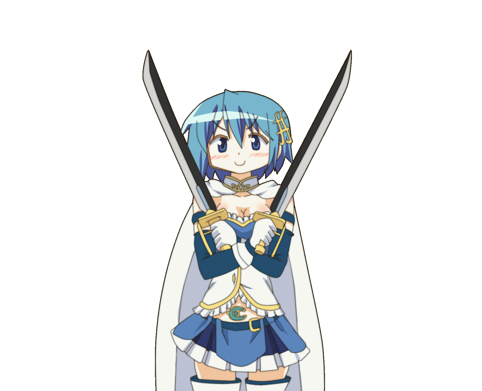 miki sayaka (mahou shoujo madoka magica and 1 more) drawn by hangaku
