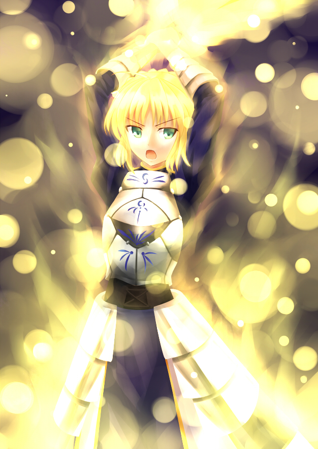 artoria pendragon and saber (fate and 1 more) drawn by aoi_usagi