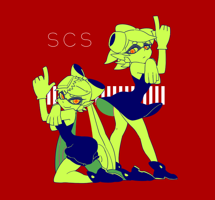 callie and marie (splatoon and 1 more) drawn by seto_(asils)