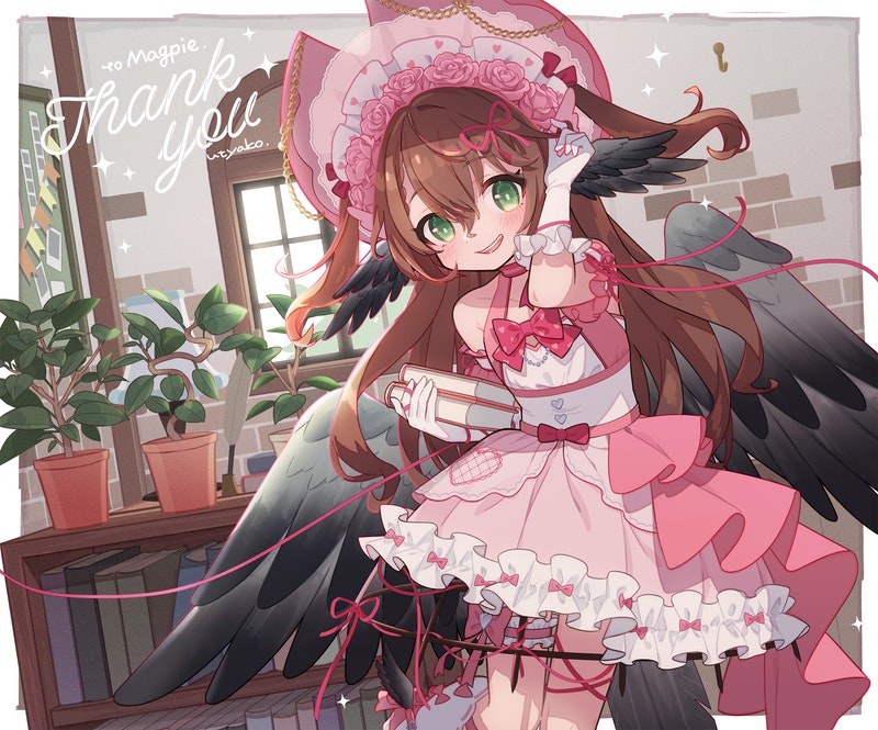 magpie (indie virtual youtuber) drawn by uchako