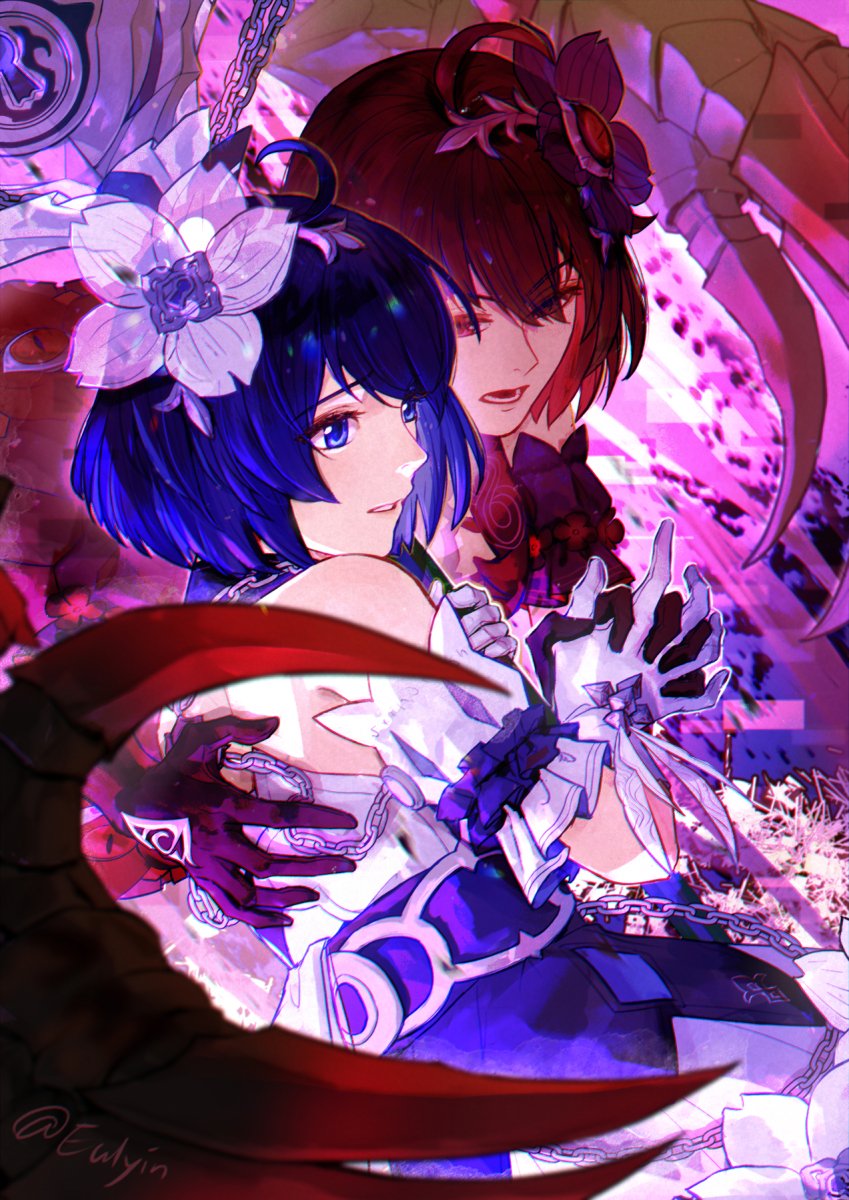 seele vollerei and seele (honkai and 1 more) drawn by eulyin_huan