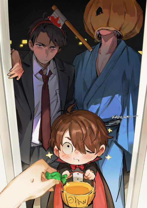 kitarou, mizuki, medama oyaji, and dracula (gegege no kitarou and 2 more) drawn by kadeart