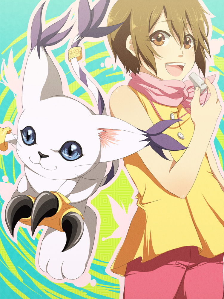yagami hikari and tailmon (digimon and 1 more) drawn by dianavigo