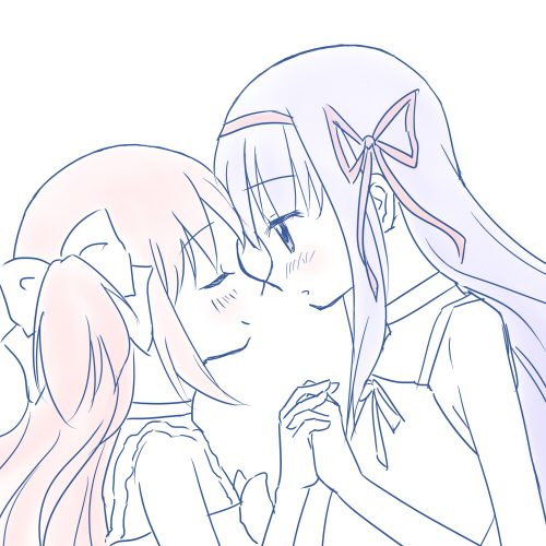 akemi homura, kaname madoka, and ultimate madoka (mahou shoujo madoka magica) drawn by makoto_(dandelion)