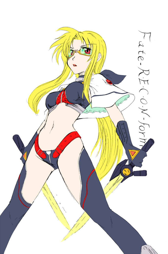 fate testarossa and bardiche (lyrical nanoha) drawn by jason_(kaiten_kussaku_kikou)