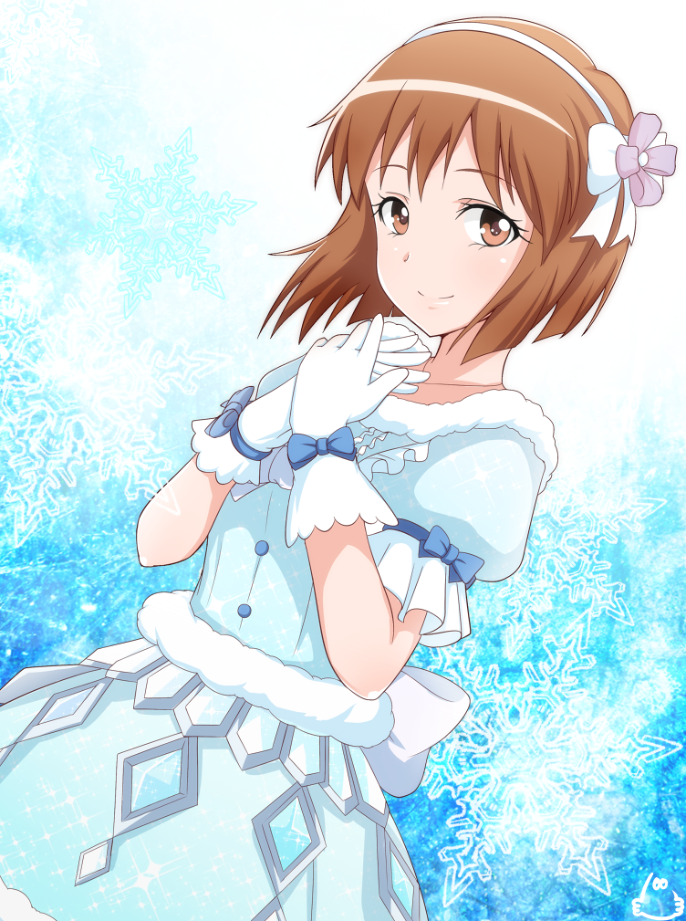 hagiwara yukiho (idolmaster and 1 more) drawn by jabara_tornado