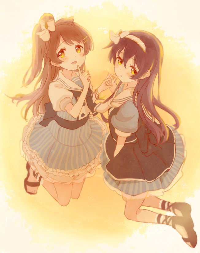 sonoda umi and minami kotori (love live! and 2 more) drawn by cora_stt