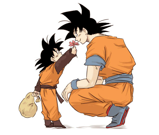 son goku and son goten (dragon ball and 1 more) drawn by miiko_(drops7)