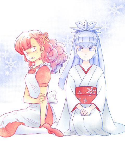 ran and oyuki (urusei yatsura) drawn by chrono_(artist)
