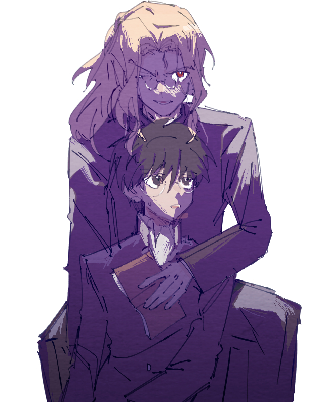 tohno shiki and michael roa valdamjong (tsukihime) drawn by ii_nkmk