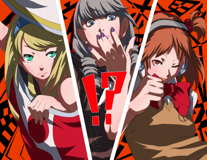 narukami yu, hanamura yousuke, and kuma (persona and 1 more) drawn by mineji