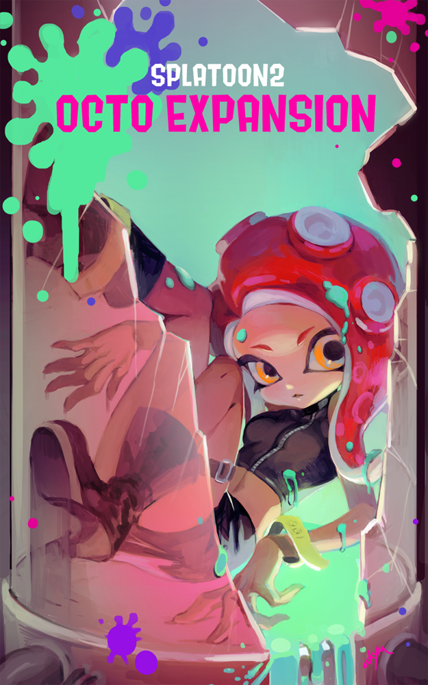 octoling player character, octoling girl, and agent 8 (splatoon and 2 more) drawn by chkuyomi