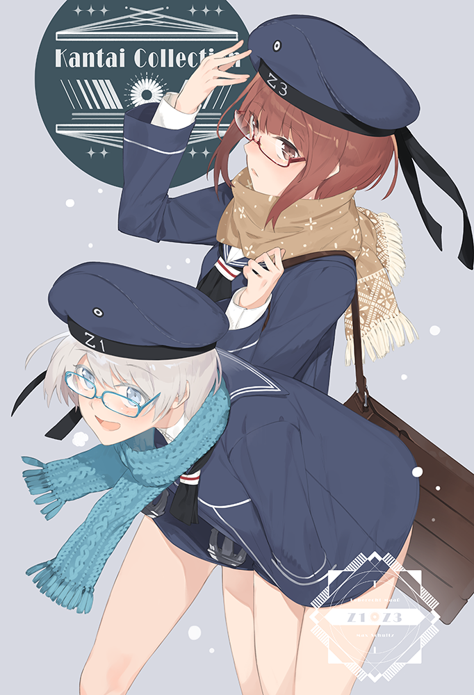 z1 leberecht maass and z3 max schultz (kantai collection) drawn by hayashi_kewi