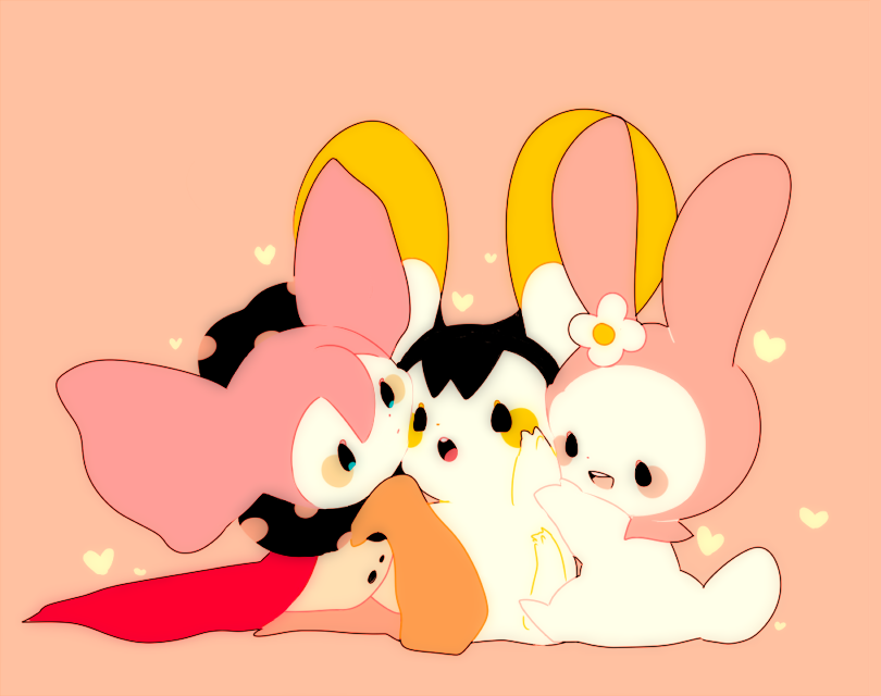 charlotte, my melody, and emolga (pokemon and 3 more) drawn by mm_(miryii)