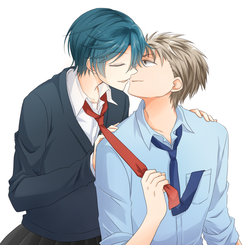 kashima yuu and hori masayuki (gekkan shoujo nozaki-kun) drawn by kosuke_(pixiv2100845)