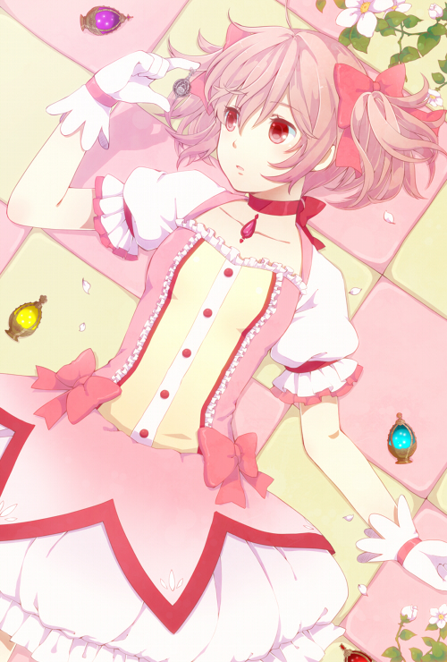 kaname madoka (mahou shoujo madoka magica) drawn by mono_(miso_kuronowish)