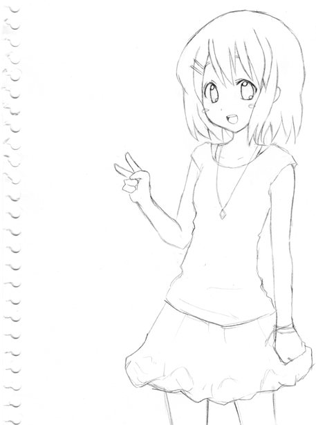 hirasawa yui (k-on!) drawn by quro_(black_river)