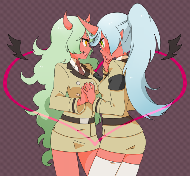 kneesocks and scanty (panty & stocking with garterbelt) drawn by nogi_(noooog)
