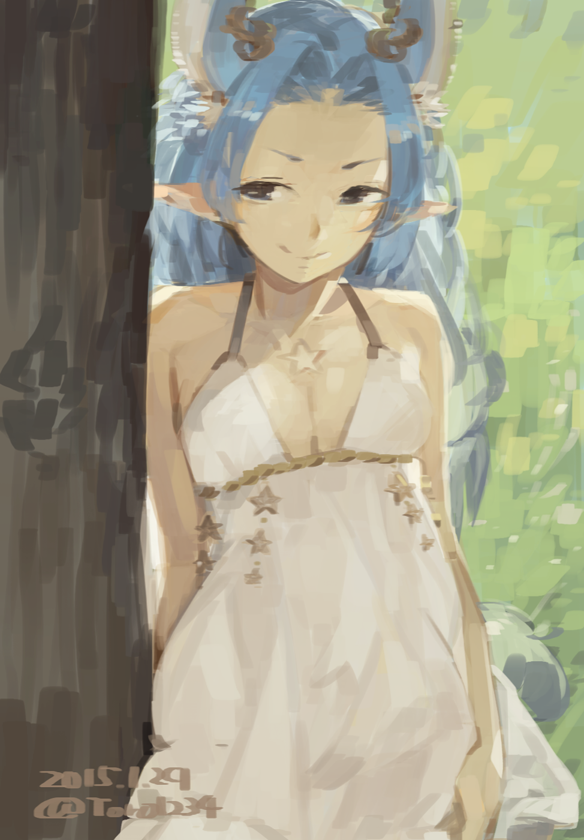 blue-haired girl (original) drawn by toro_(konirio)