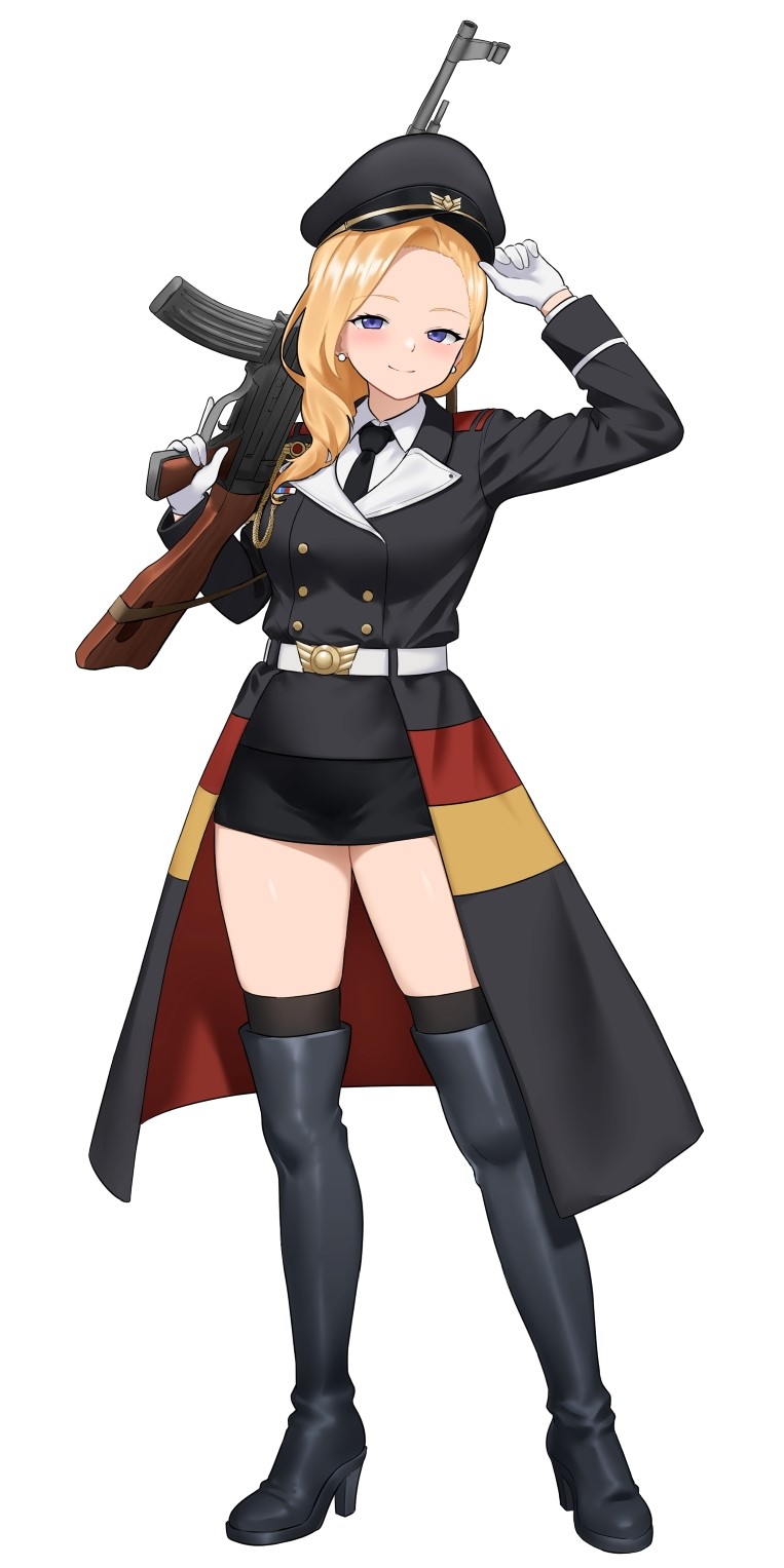 hood and stg44 (azur lane and 1 more) drawn by parallelrey