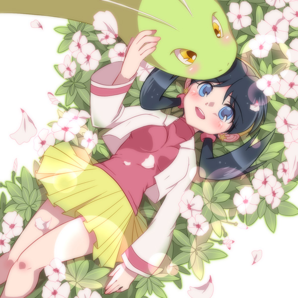 kris and meganium (pokemon and 1 more) drawn by atom_(@tom)