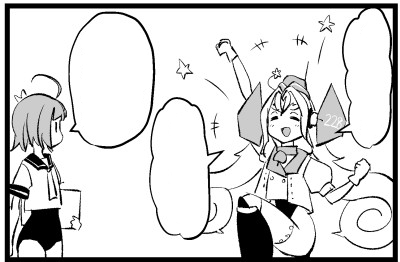 i-58 and drum (kantai collection) drawn by tamu_(mad_works)