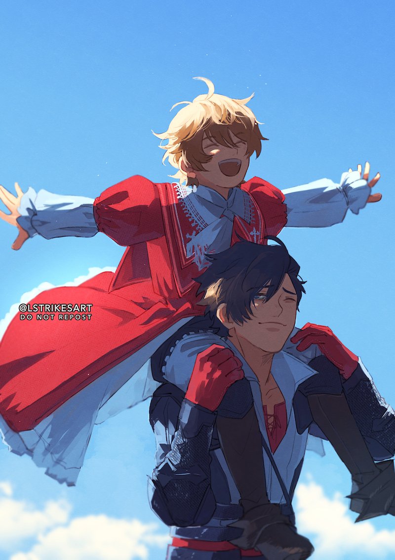 clive rosfield and joshua rosfield (final fantasy and 1 more) drawn by lightningstrikes